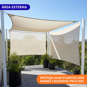 Toldo Portátil Impermeável Flexível e Resistente Com Proteção UV + Kit de Cordas