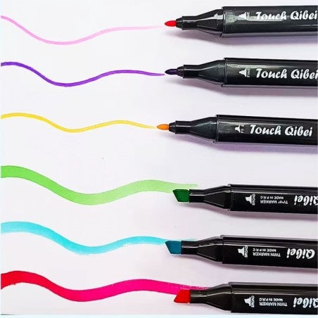 Estojo De Canetinhas Ponta Dupla 36 Cores Escolar