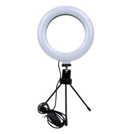 Ring Light De Led 6 Polegadas USB Com Três Cores Ajustáveis