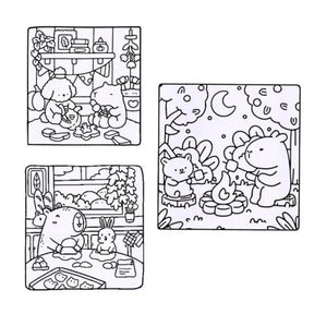 Livro De Colorir Capivara Encadernado Com Capa Resistente E Brilhante 48págs