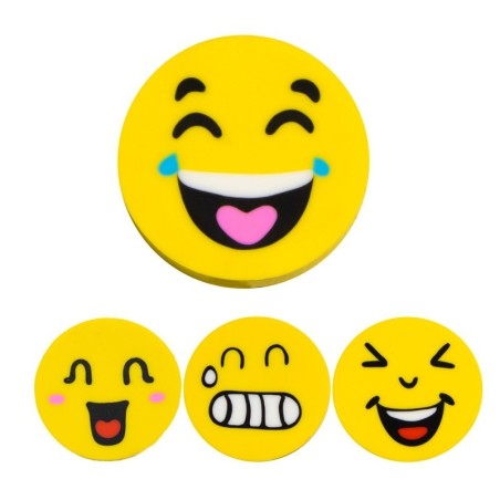 Kit Escolar Infantil 4 Ponteiras Borrachas De Carinha