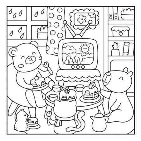 Livro De Colorir Cute Buddies Infantil 24 Ilustrações