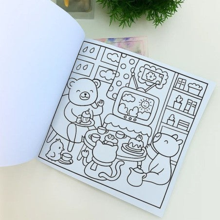 Livro De Colorir Cute Buddies Infantil 24 Ilustrações