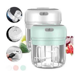 Mini Trituradoras Processador Elétrico de Alimentos Portátil com 3 Lâminas