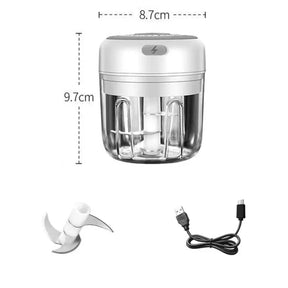 Mini Trituradoras Processador Elétrico de Alimentos Portátil com 3 Lâminas