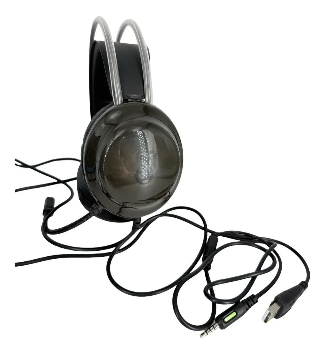 Headset Gamer Rgb Delta F4132 Com Microfone E Led Neon Preto