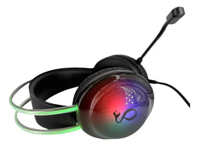 Headset Gamer Rgb Delta F4132 Com Microfone E Led Neon Preto