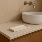 Bandeja em Polirresina Retangular Branca 24,5cm