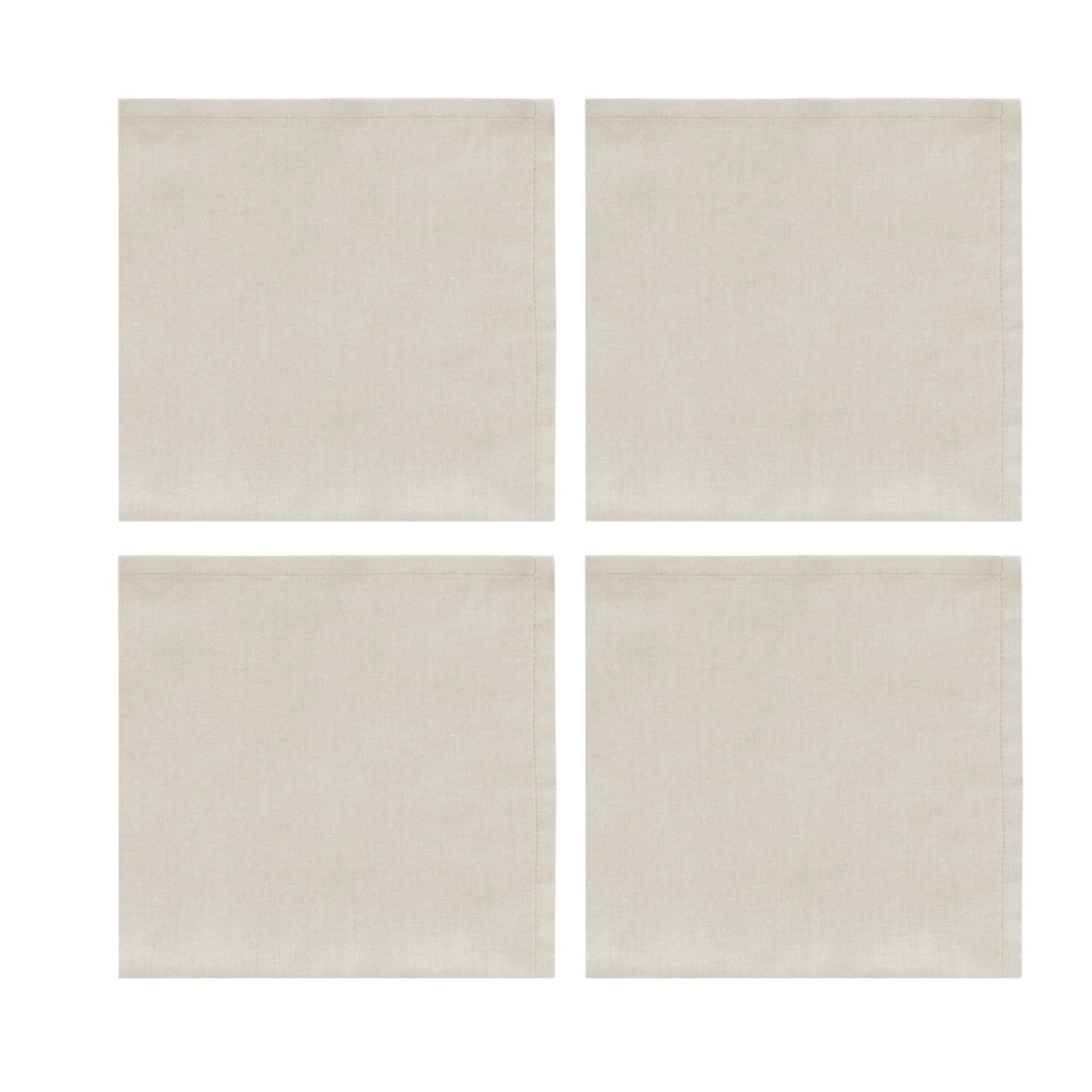 Jogo 4 Guardanapos Home Liso Areia