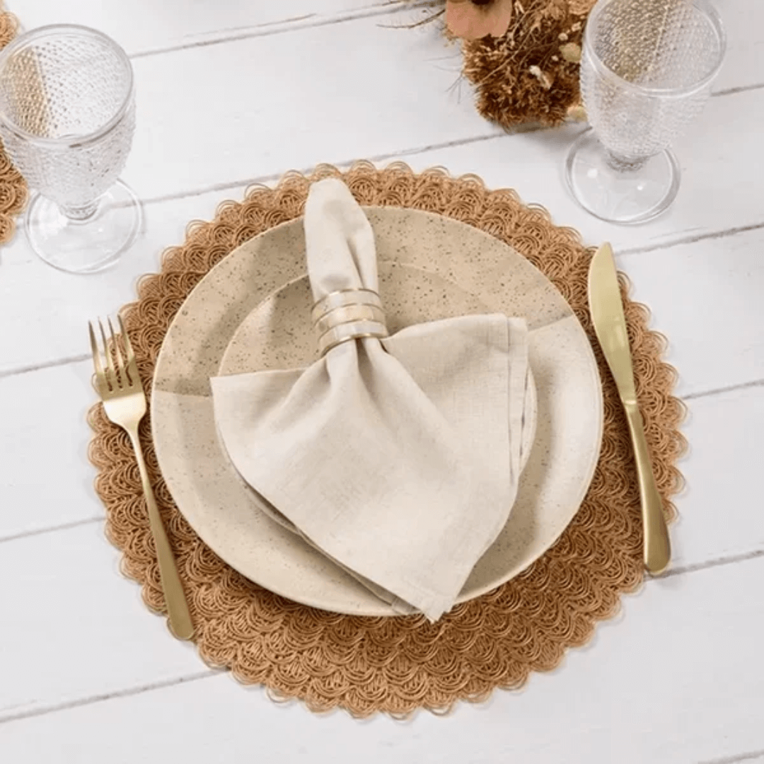 Jogo Americano Redondo Avulso Ava Natural