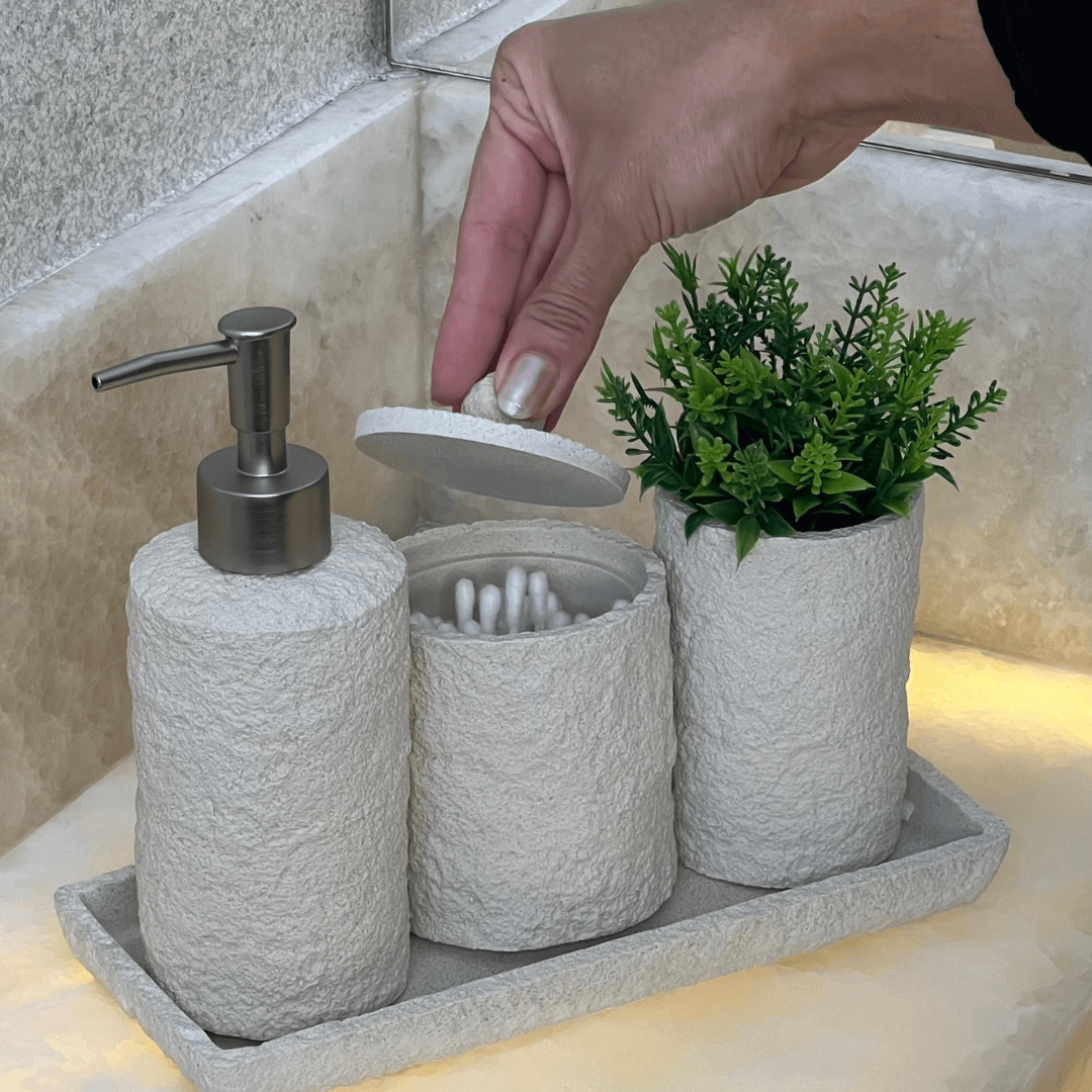 Bandeja em Polirresina Retangular Branca 24,5cm